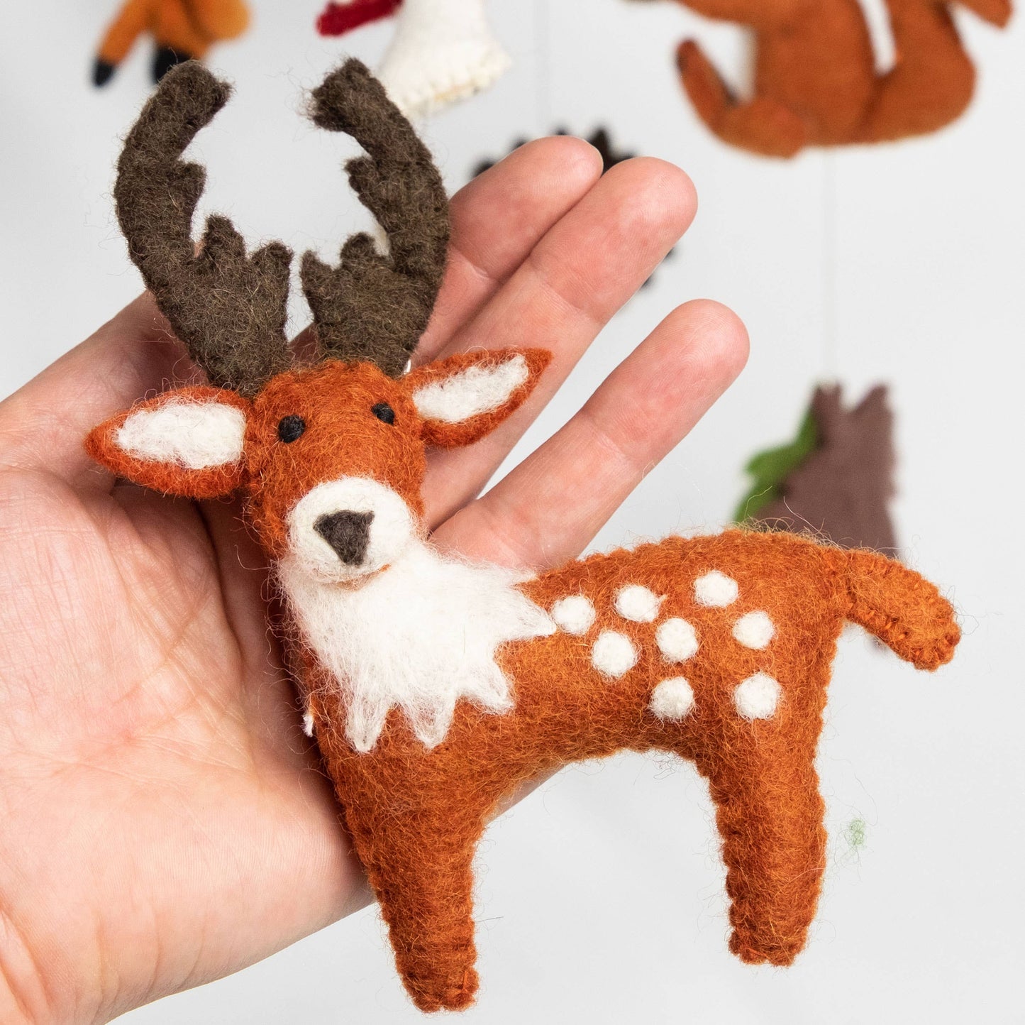 Forest Creatures Felted Mobile