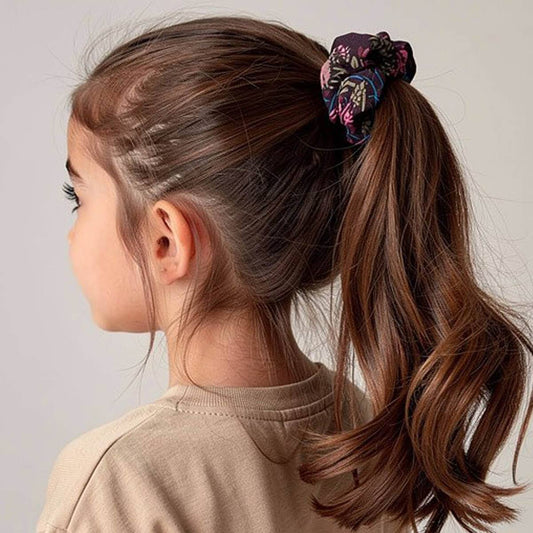 Organic Cotton Hair Scrunchie: Flower Child