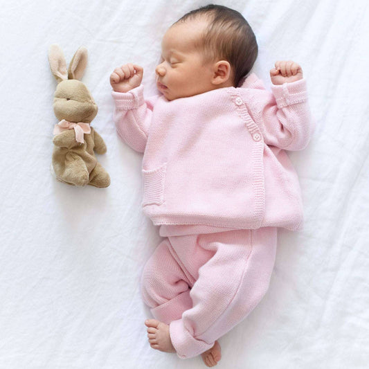 Little Darling Knit Top + Bottom: Light Pink