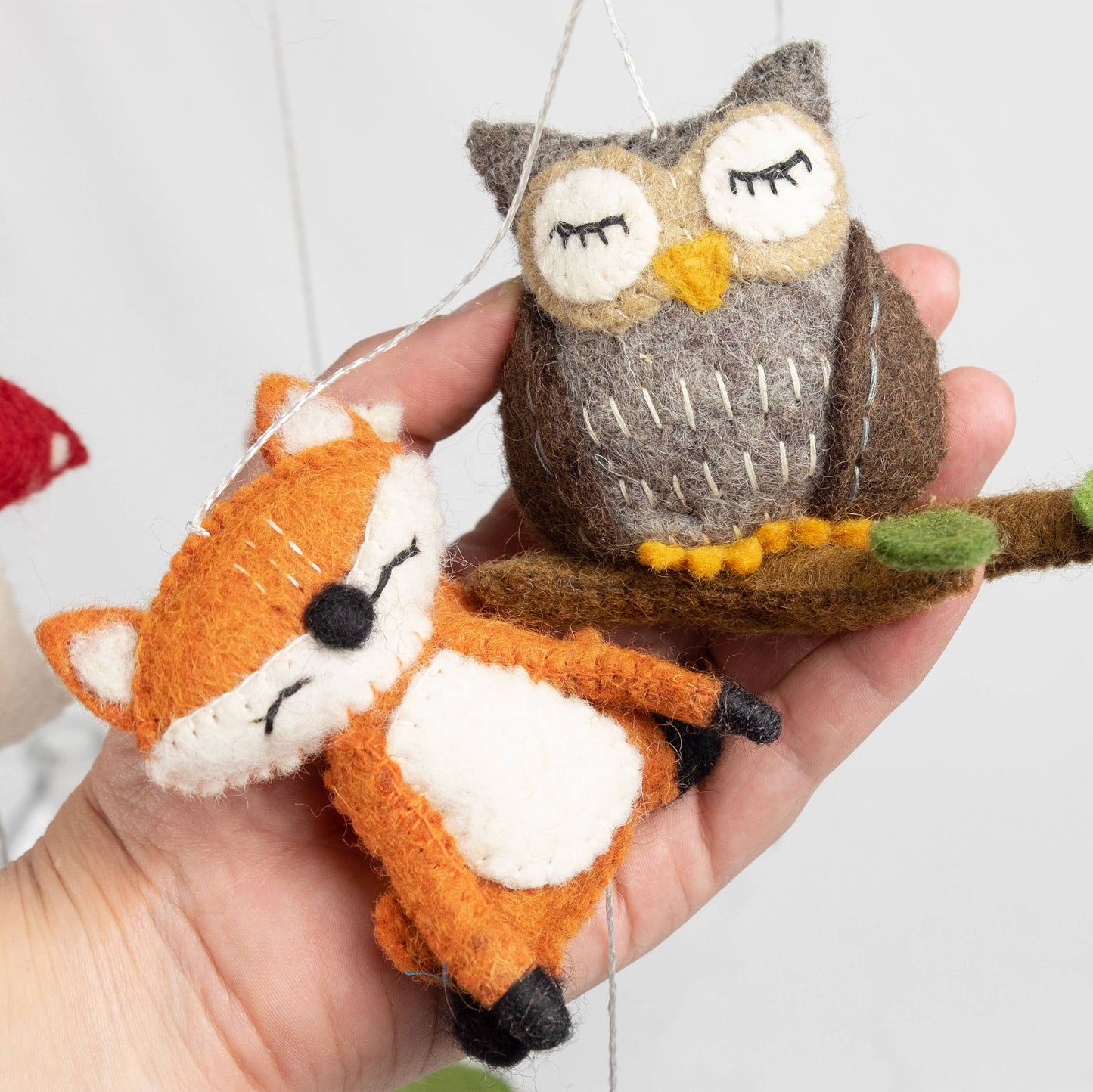 Forest Creatures Felted Mobile