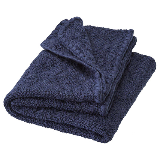 Woollen Baby Blanket- indigo