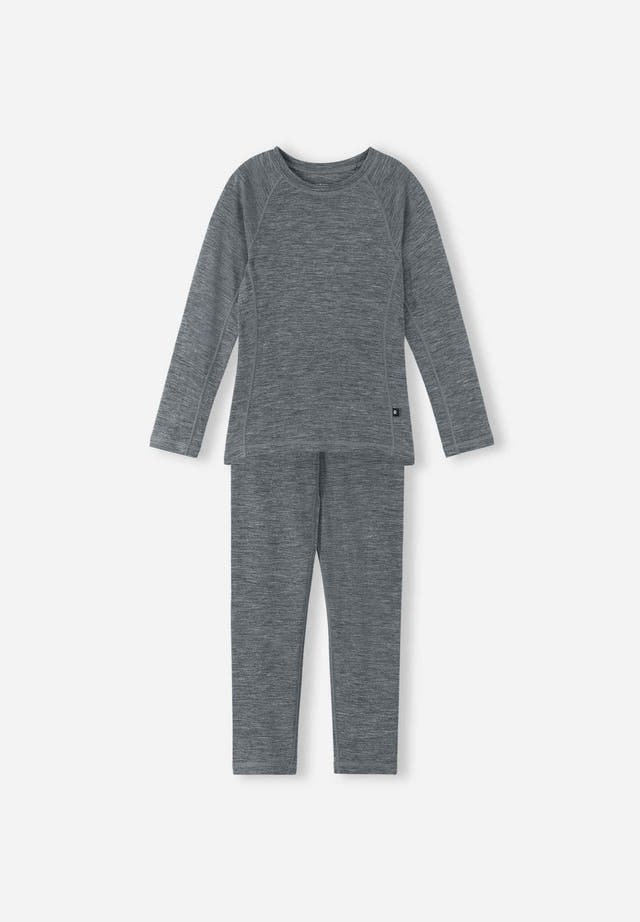 Kinsei Wool Base Layer Set - Melange Grey
