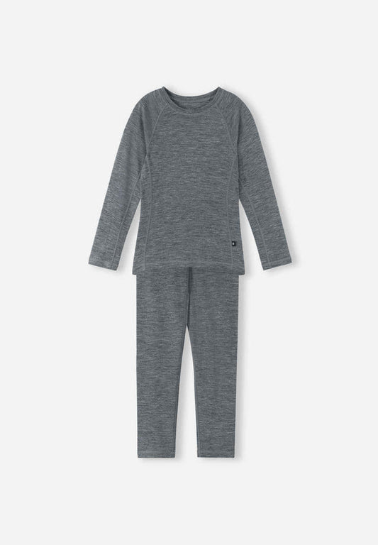 Kinsei Wool Base Layer Set - Melange Grey