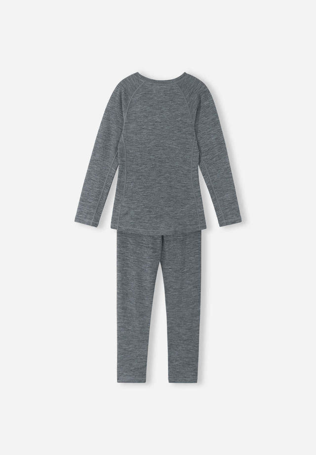 Kinsei Wool Base Layer Set - Melange Grey