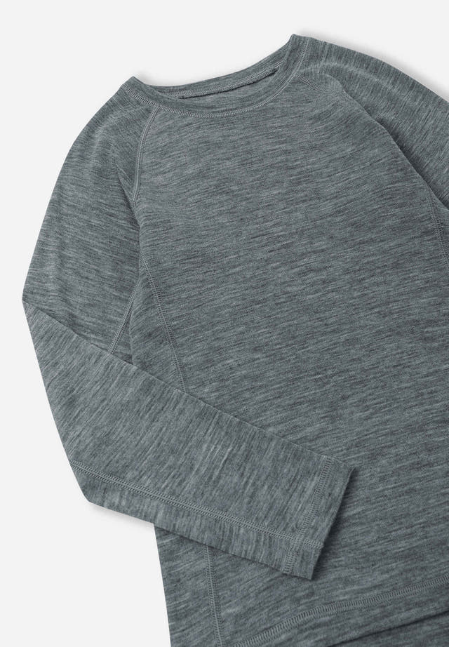 Kinsei Wool Base Layer Set - Melange Grey
