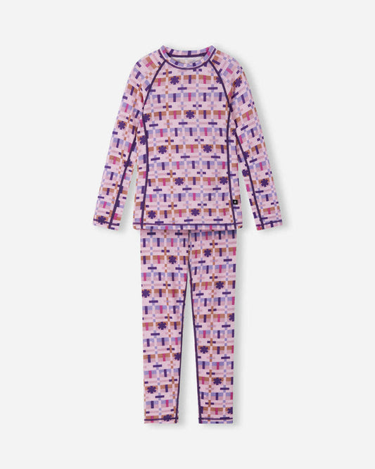 Taitoa Merino Wool Base Layer Set- Pale Rose
