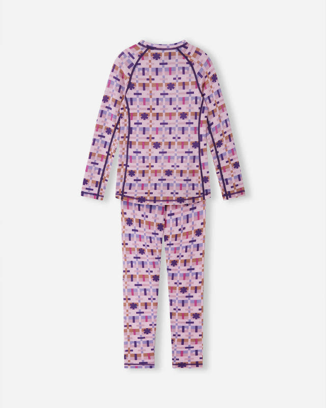 Taitoa Merino Wool Base Layer Set- Pale Rose