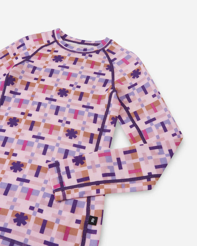 Taitoa Merino Wool Base Layer Set- Pale Rose