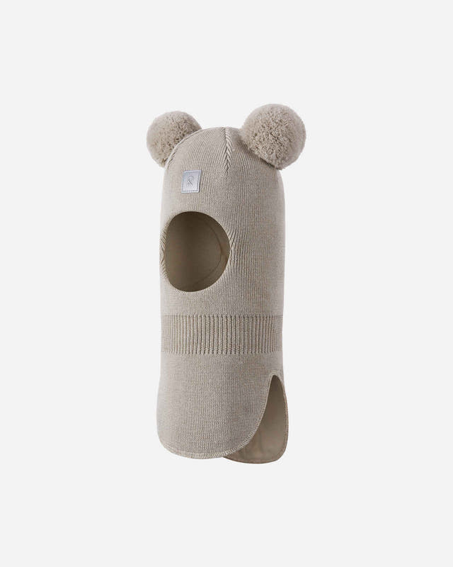Kids' Merino Wool & Organic Cotton Balaclava- Beige