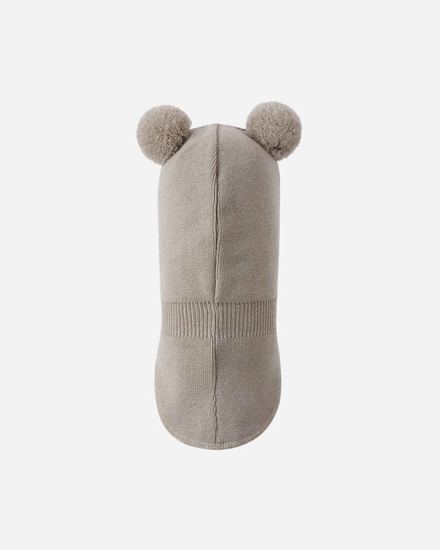 Kids' Merino Wool & Organic Cotton Balaclava- Beige