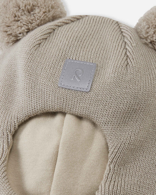 Kids' Merino Wool & Organic Cotton Balaclava- Beige