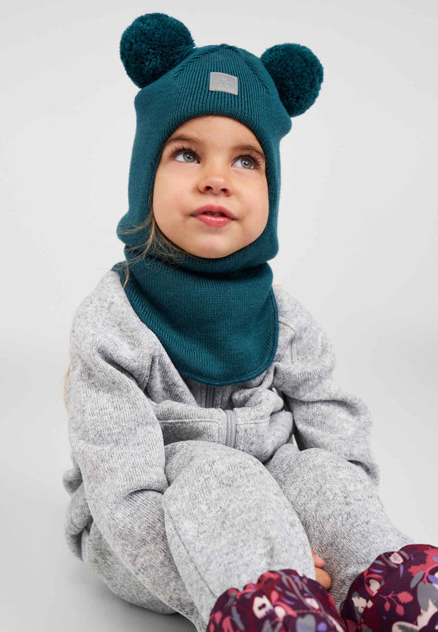 Kids' Merino Wool & Organic Cotton Balaclava- Beige