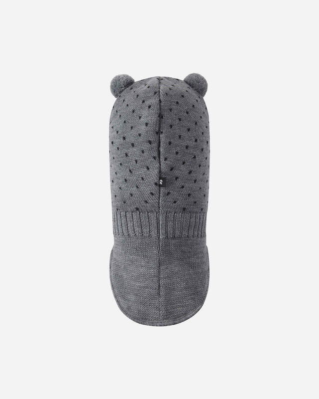 Kids' Merino Wool & Organic Cotton Balaclava- Grey Owl