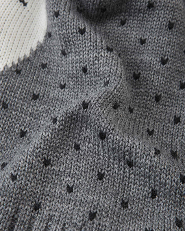 Kids' Merino Wool & Organic Cotton Balaclava- Grey Owl