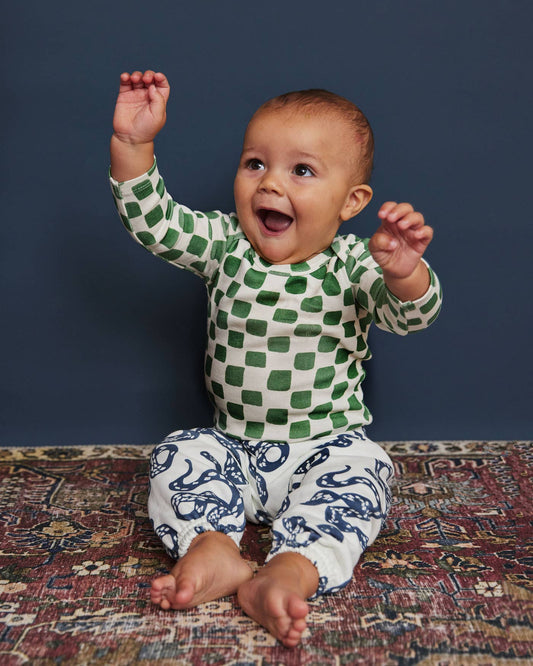 Checker Pant + Onesie Set