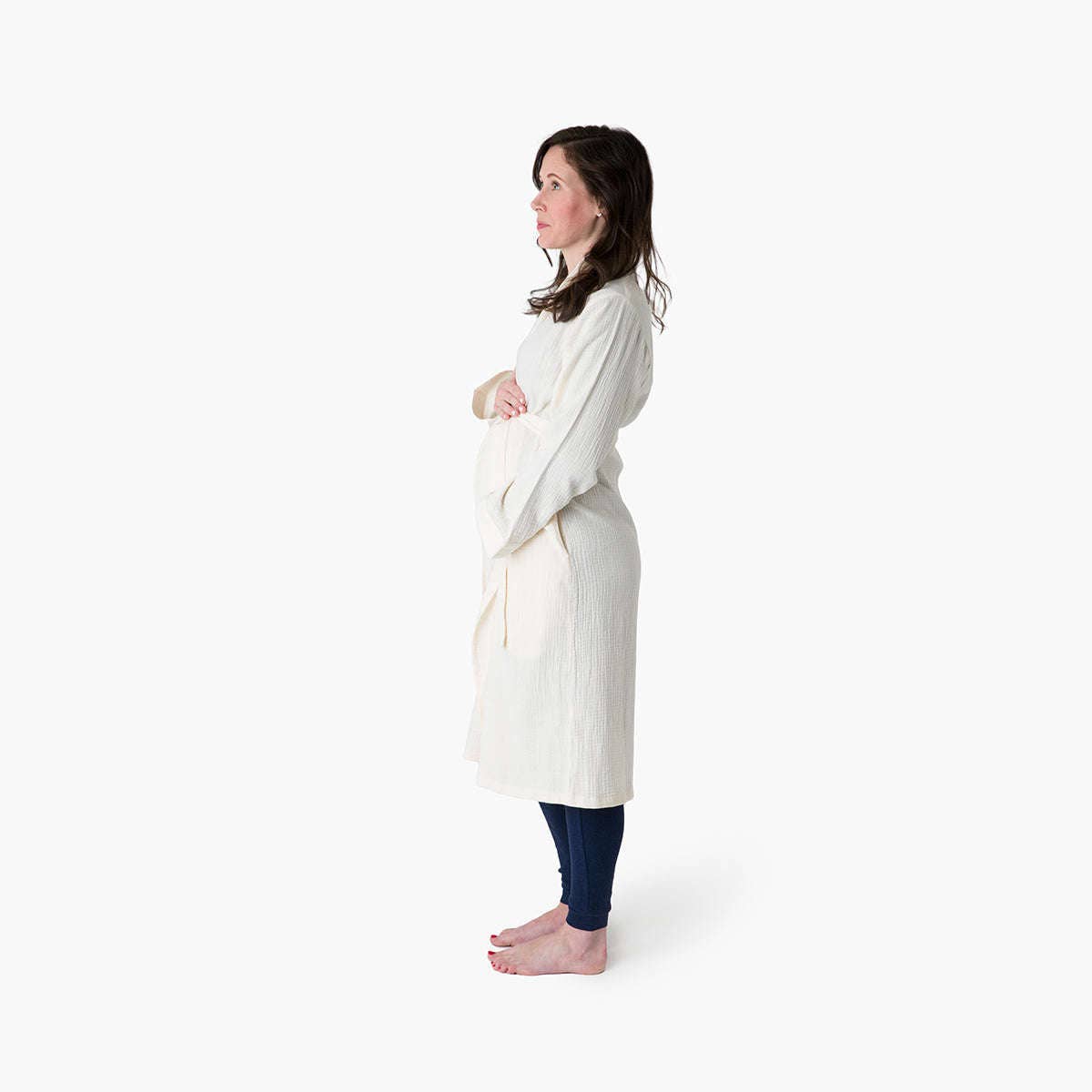 Organic Gauze Robe- Cream