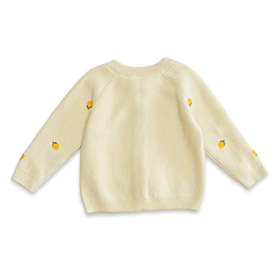 Lemon Embroidered Cardigan