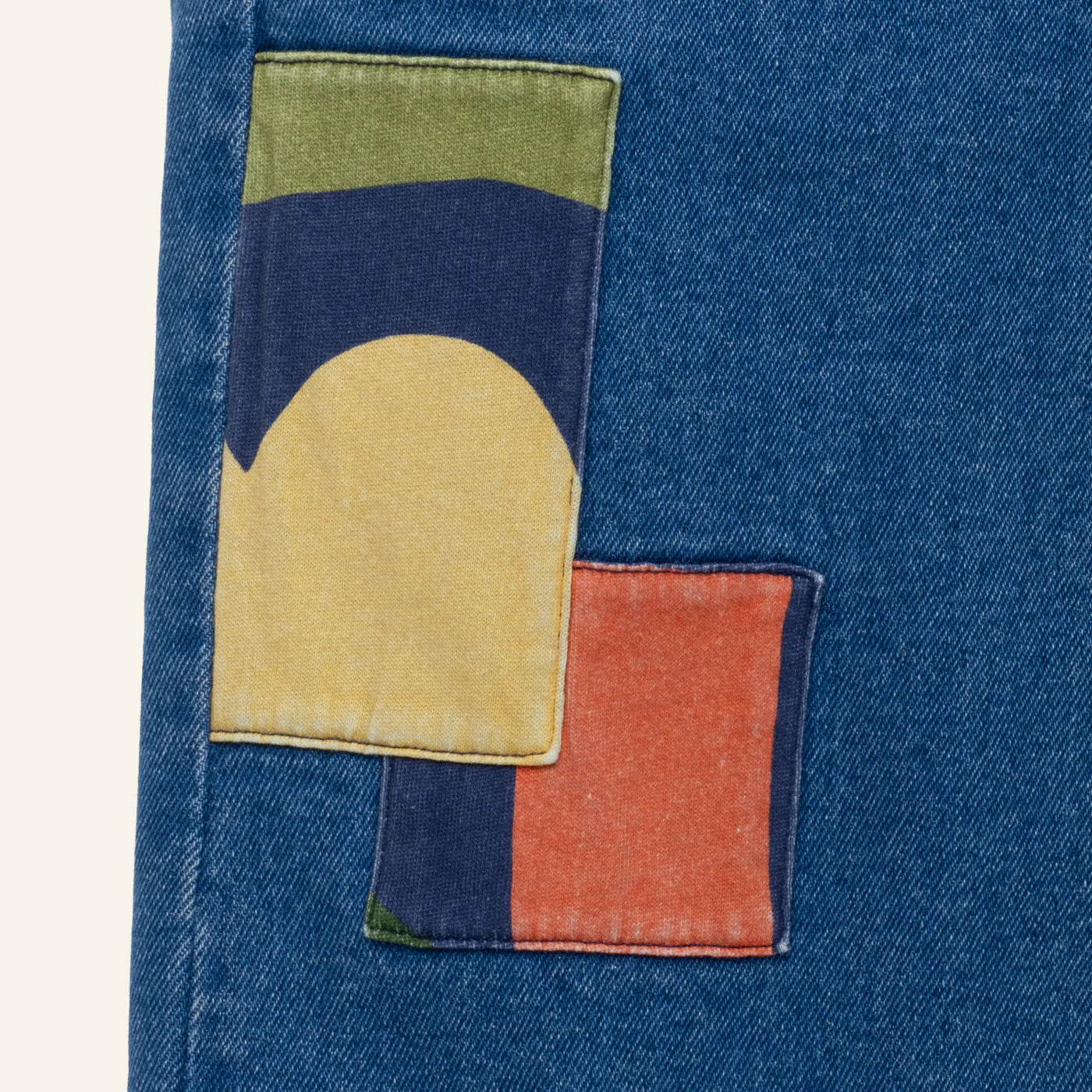 Patched Denim Pant