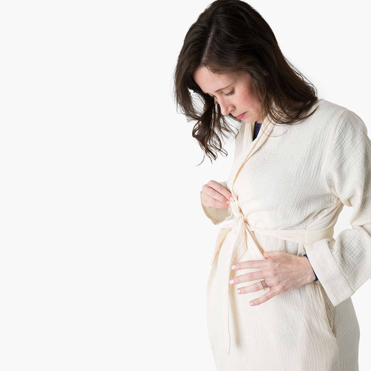 Organic Gauze Robe- Cream