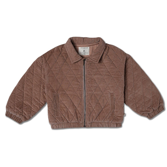 Quilted Bomber Corduroy Jacket