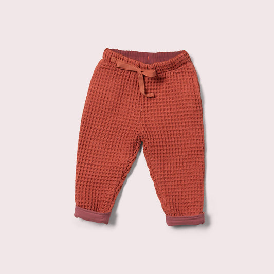 Ginger Chunky Waffle Comfy Trousers