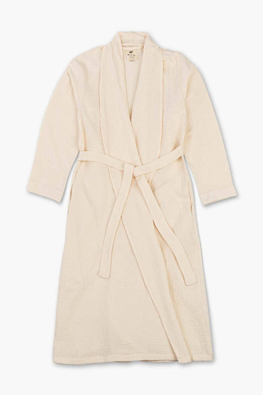 Organic Gauze Robe- Cream