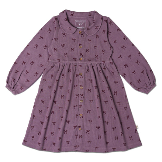 Dainty Bows Collared Dress