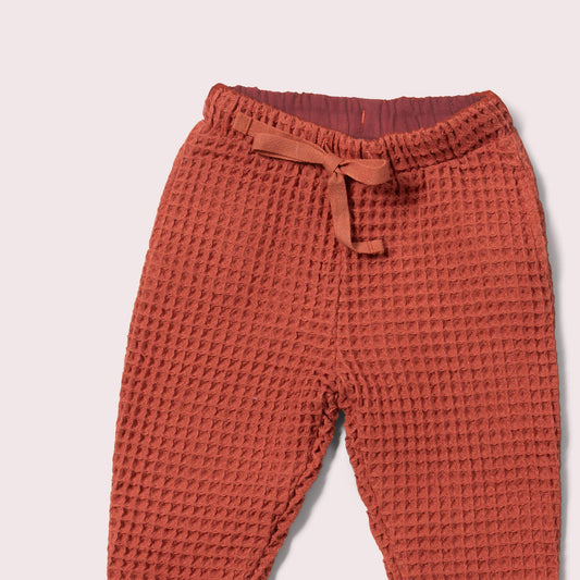 Ginger Chunky Waffle Comfy Trousers