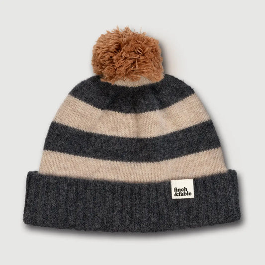Striped Wool Knitted Beanie