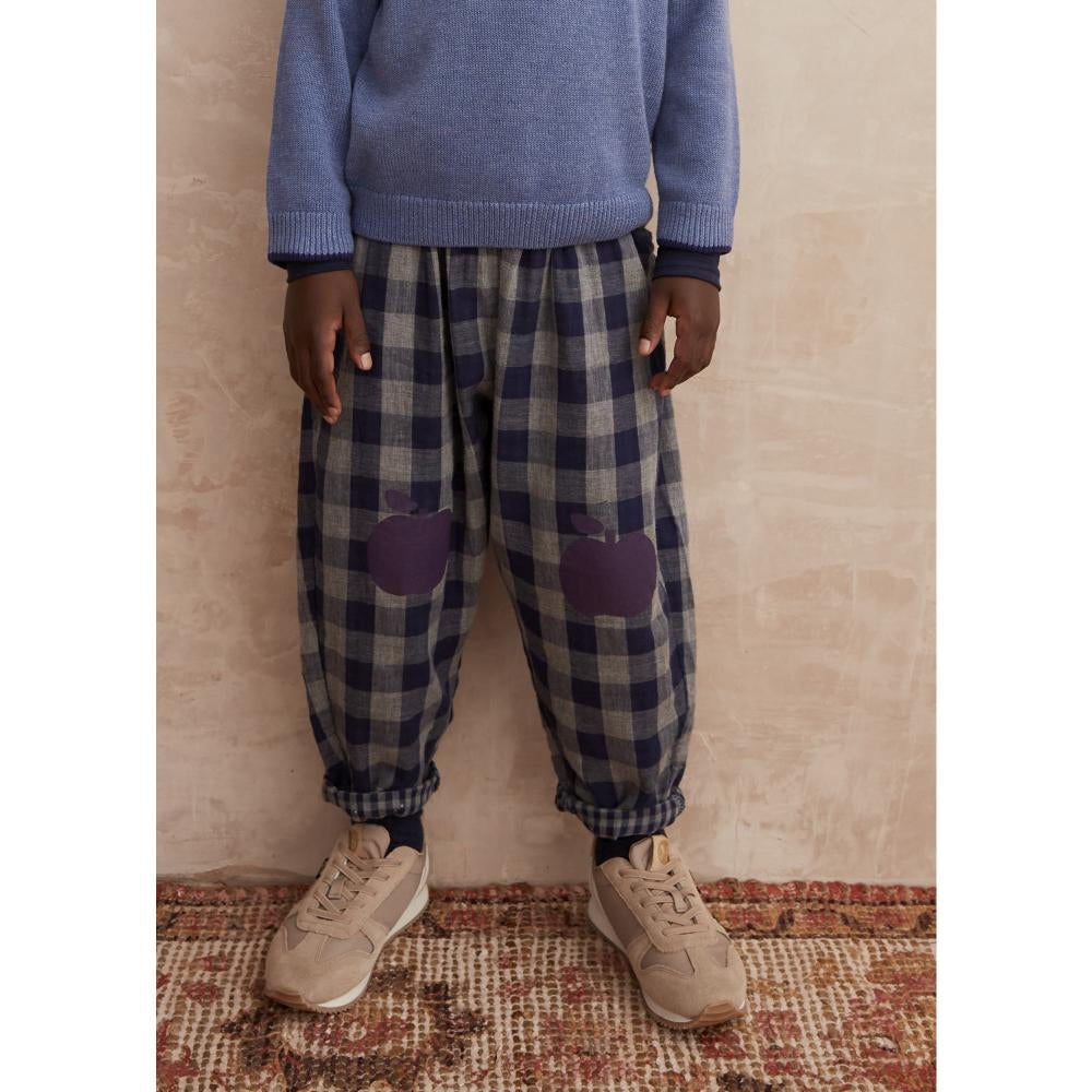 Zen Apple Check Barrel Leg Trousers