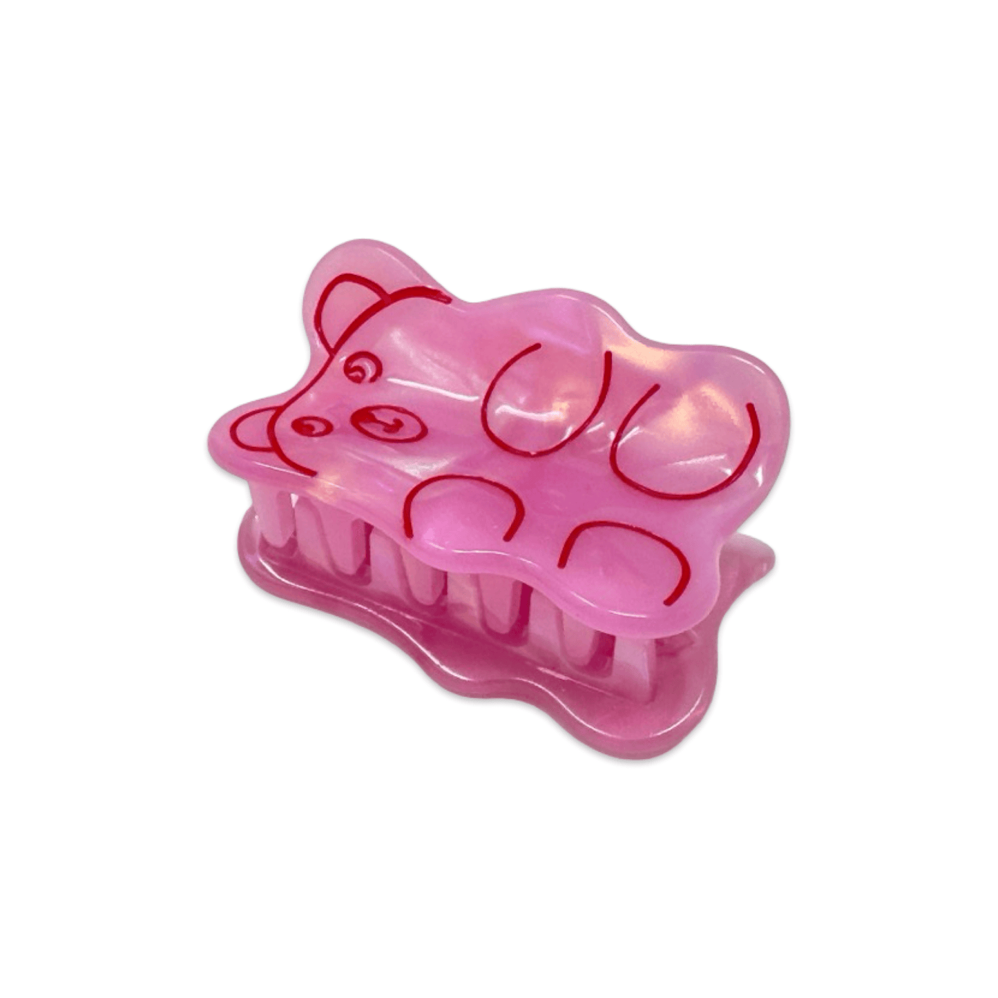 Mini Pink Gummy Bear Hair Claw Clip