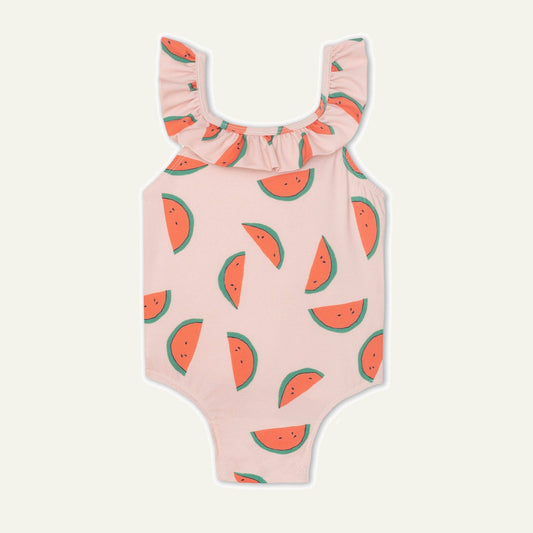 Watermelon Slices Ruffle Swimsuit