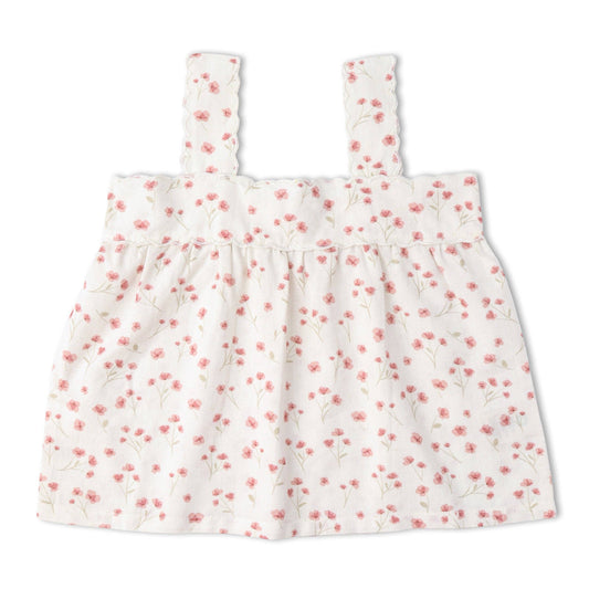 Scalloped Top & Bloomers Set- Pink Bloom