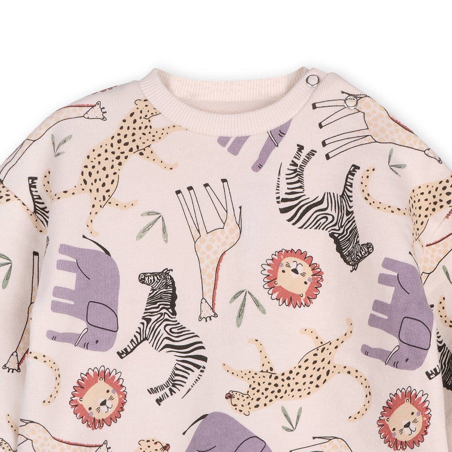 Animal Safari Baby Sweatshirt & Jogger Set