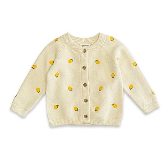 Lemon Embroidered Cardigan