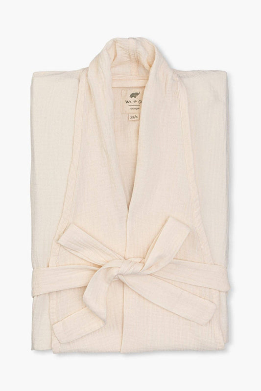 Organic Gauze Robe- Cream