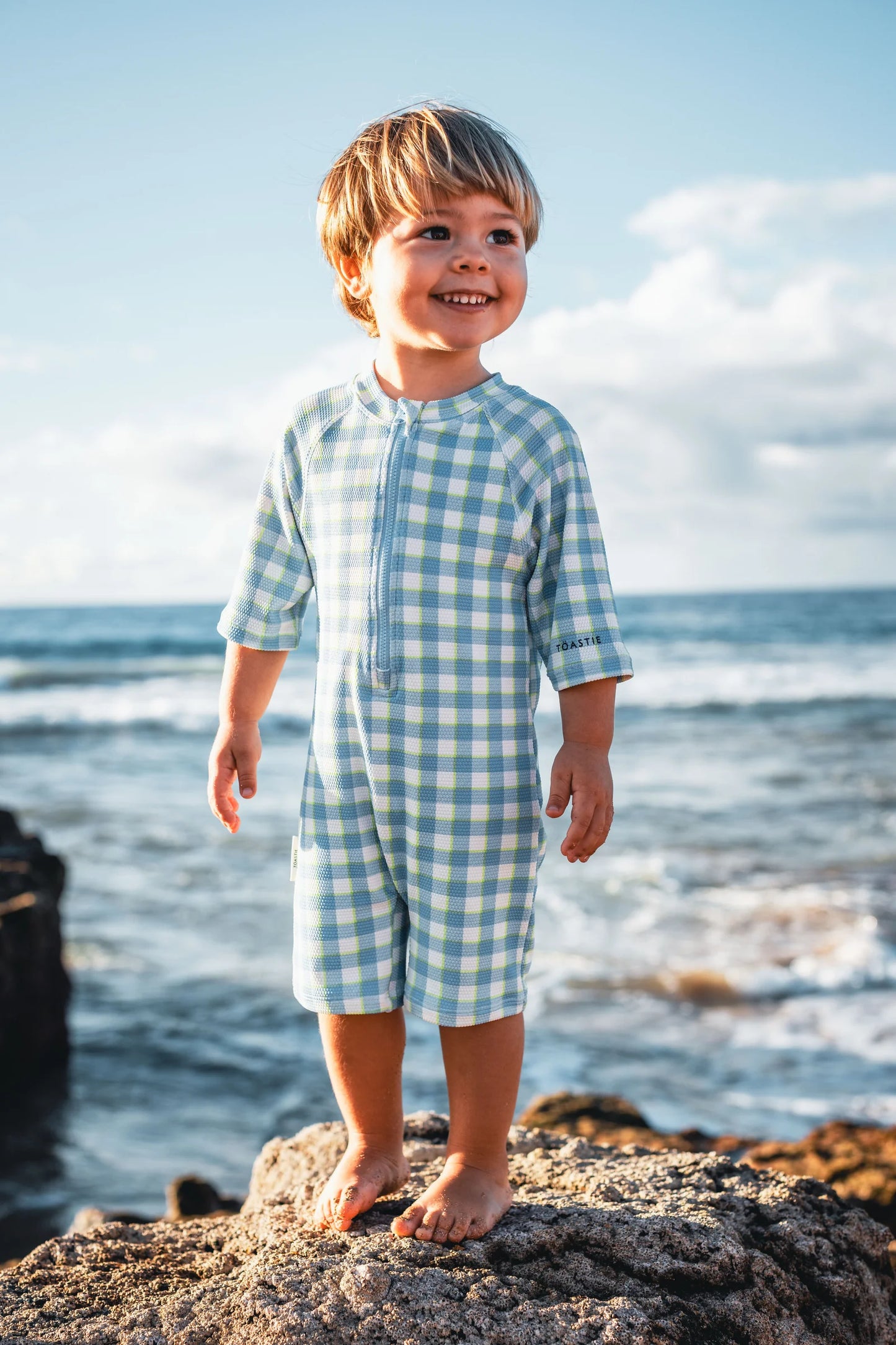 Boys Ocean Mountain Swim Onesie