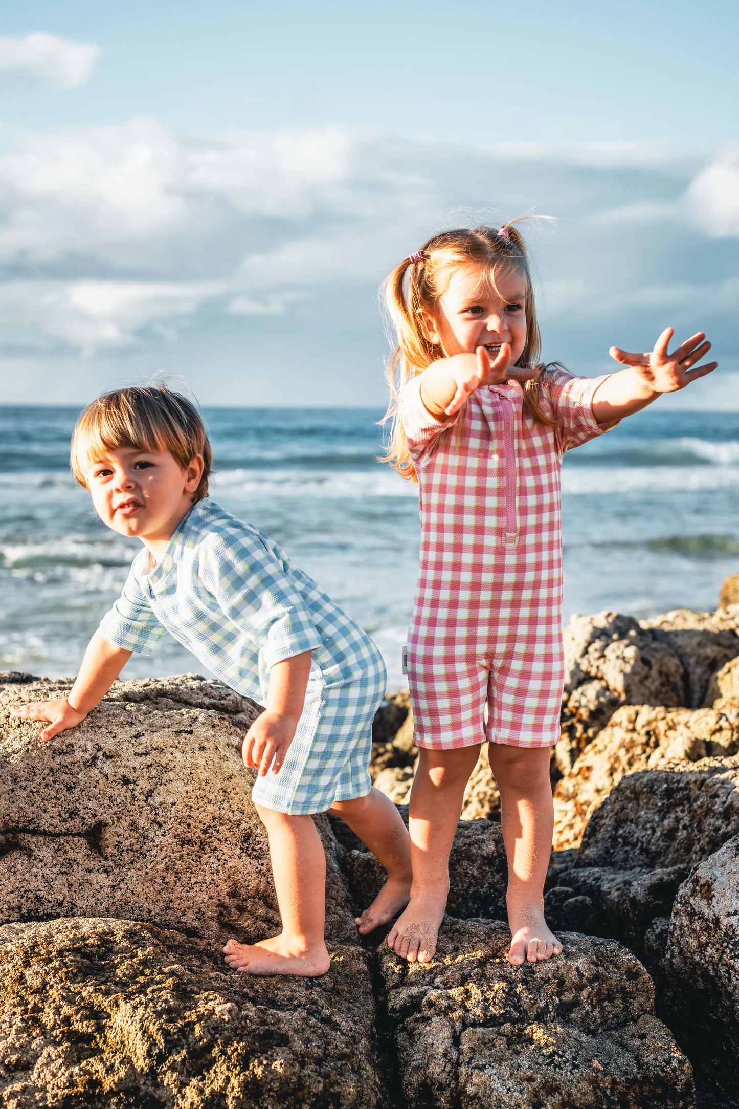 Boys Ocean Mountain Swim Onesie