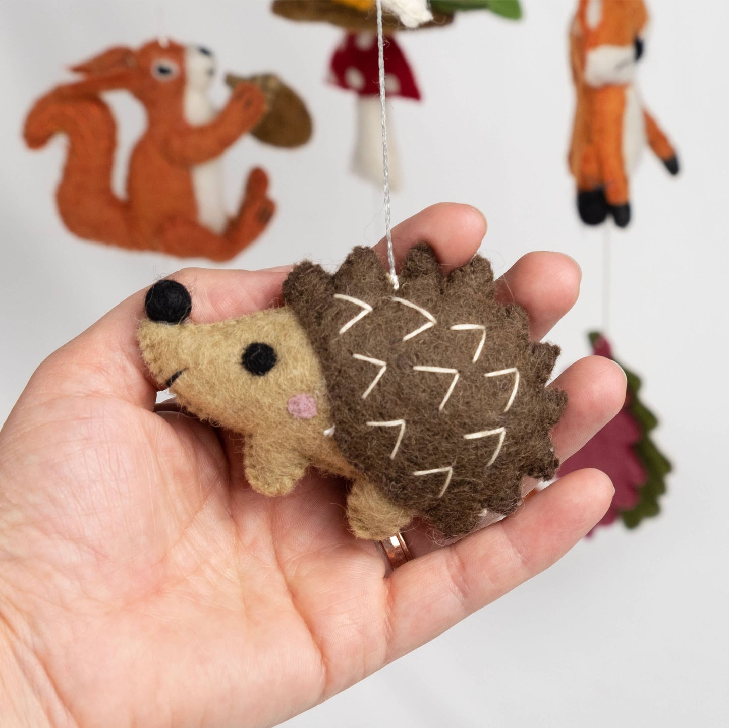 Forest Creatures Felted Mobile