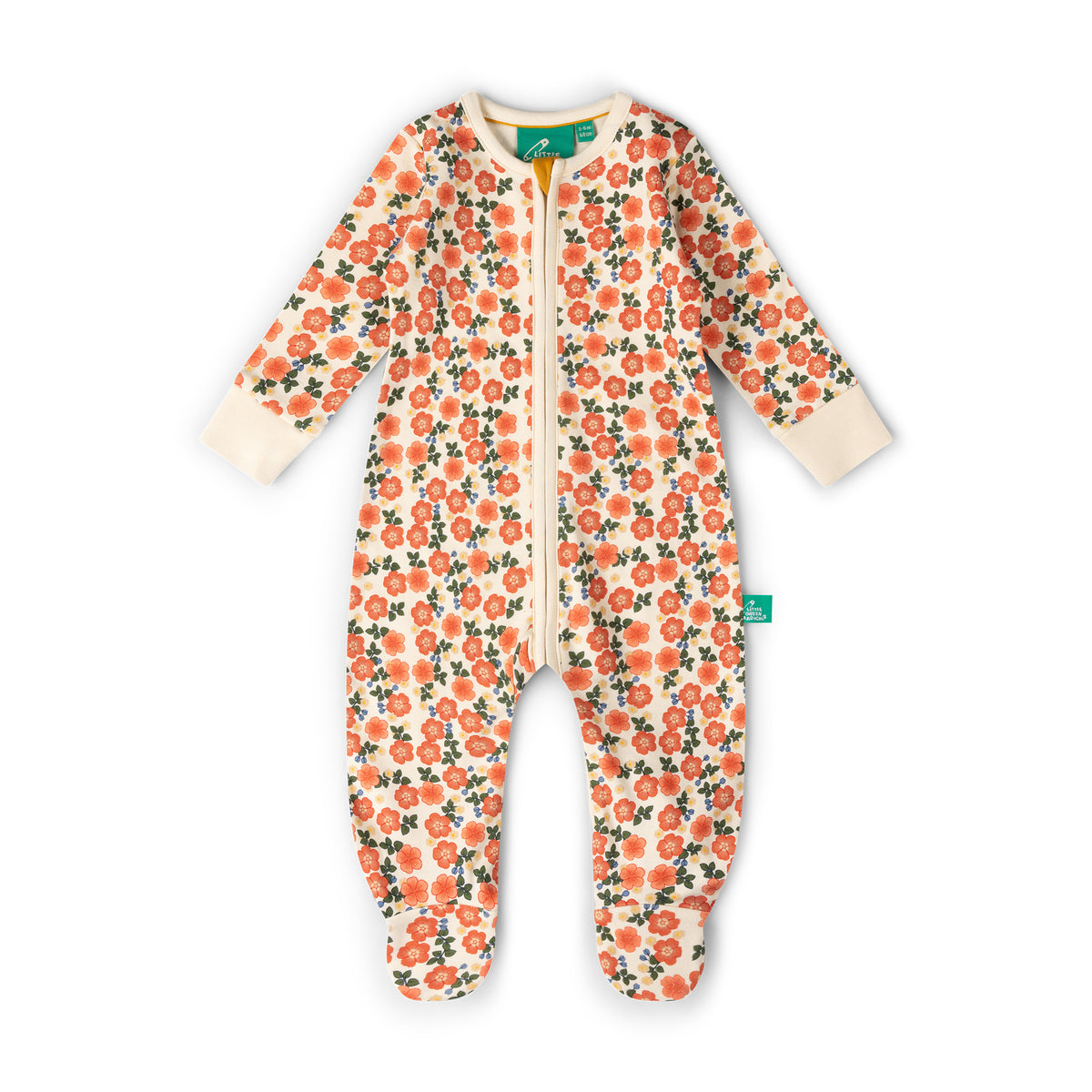 Petals Organic Zip Babygrow