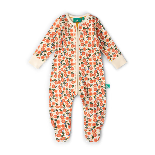 Petals Organic Zip Babygrow