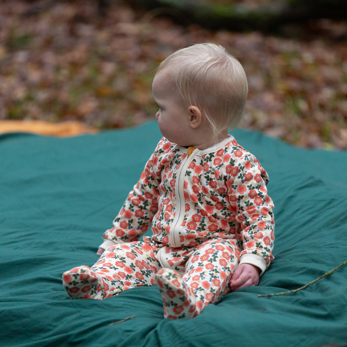 Petals Organic Zip Babygrow