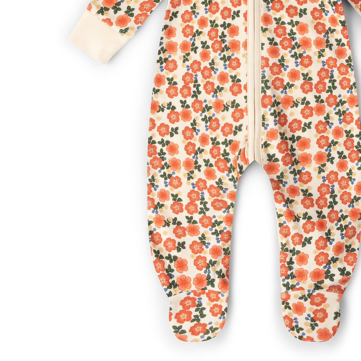 Petals Organic Zip Babygrow