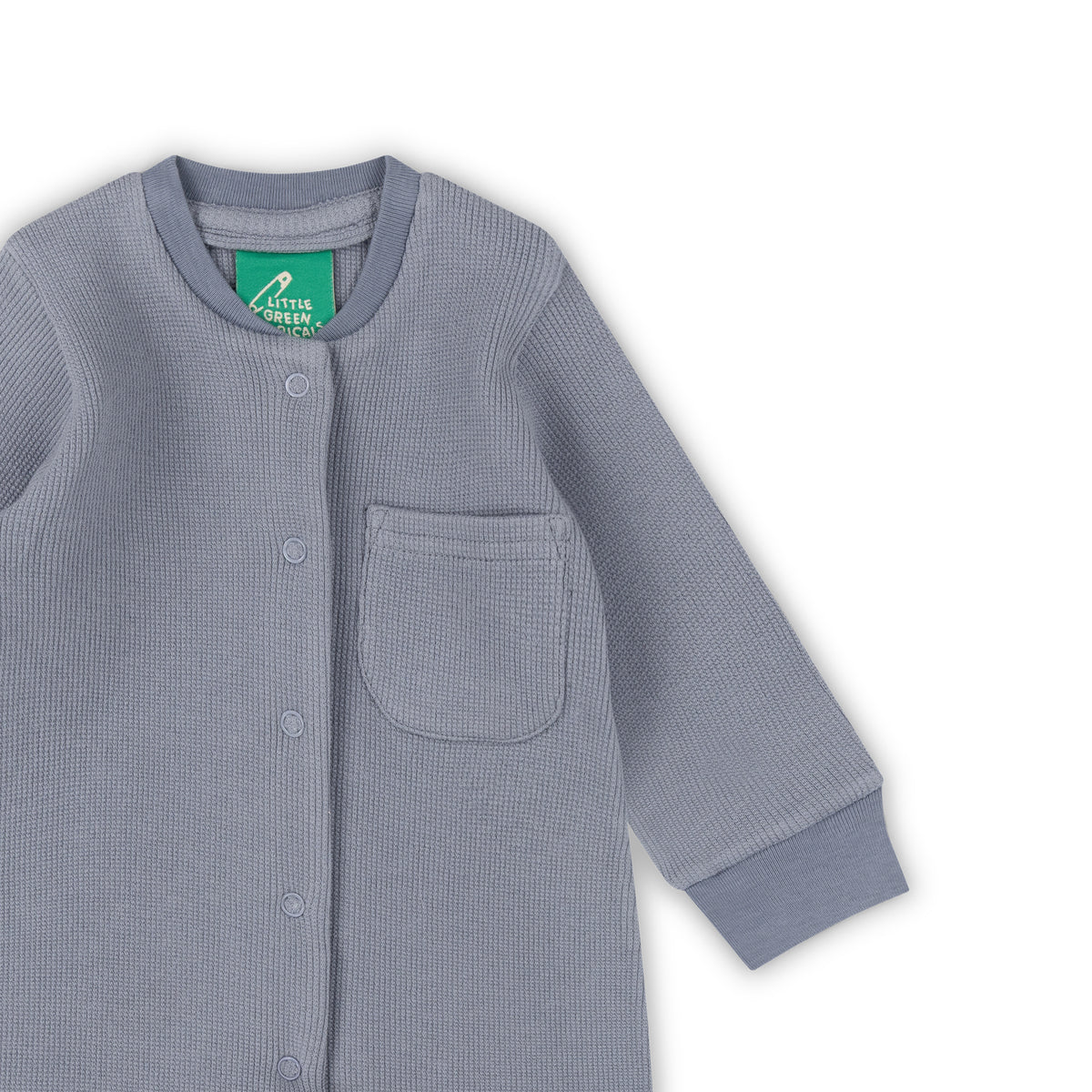 Corn Blue Organic Waffle Playsuit