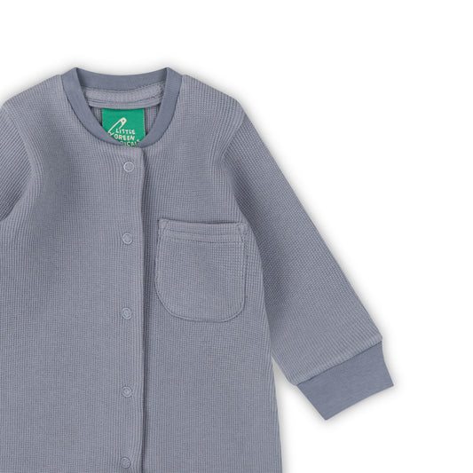 Corn Blue Organic Waffle Playsuit