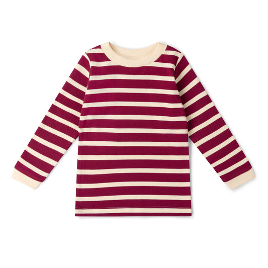 Berry Striped Long Sleeve T-Shirt