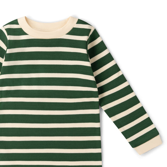 Olive Striped Long Sleeve T-Shirt