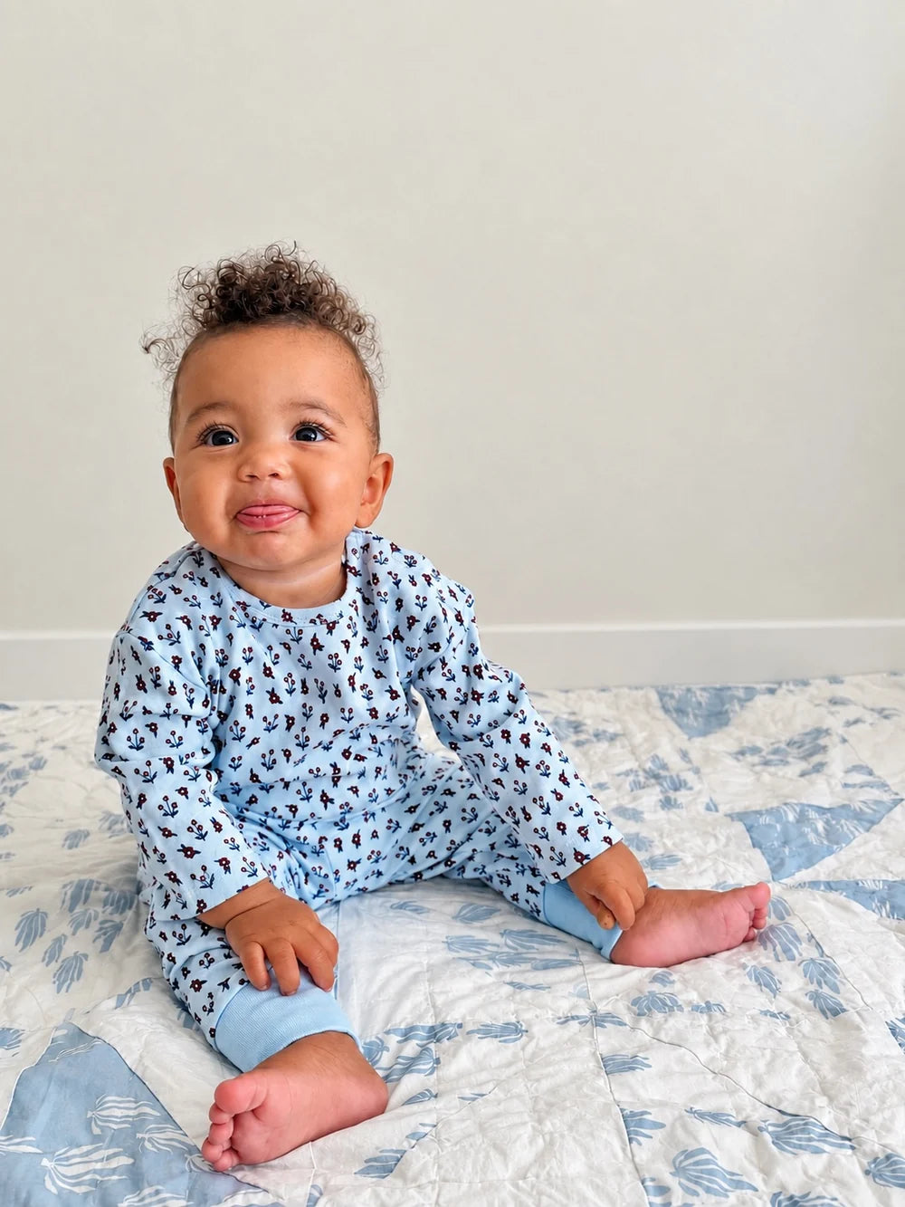 Baby Long Sleeve + Jogger  Set- Ditsy