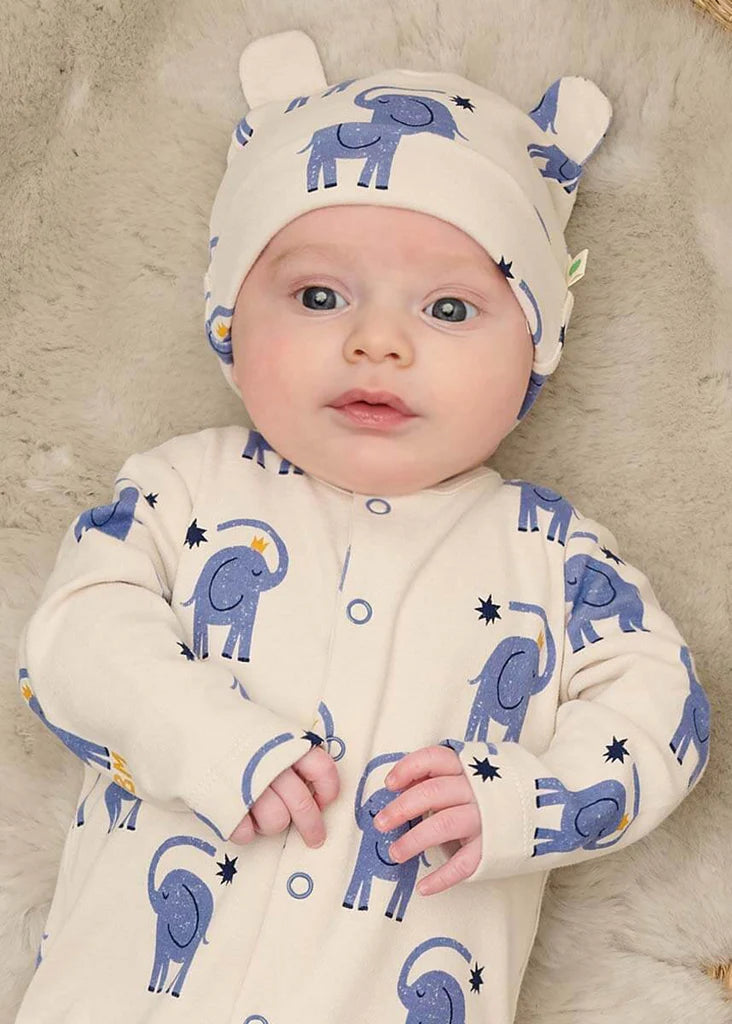 Elephant Print Baby Hat