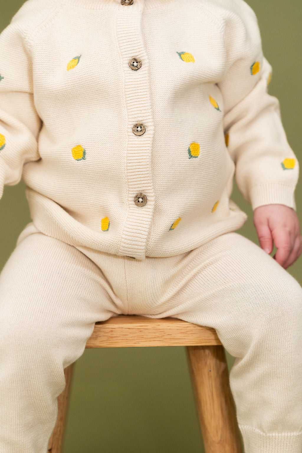 Lemon Embroidered Cardigan